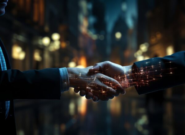 Business team collaborating with IT experts, representing a reliable technology partner in UAE